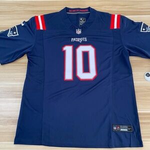 😀Drake Maye Navy Vapor Stitched Jersey🤔